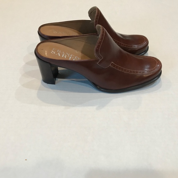 Franco Sarto brown leather mules. - Picture 3 of 5